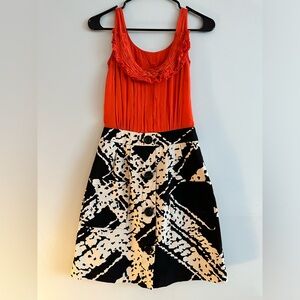 Anthropologie Tabitha Silk Bodice Dress Size S
